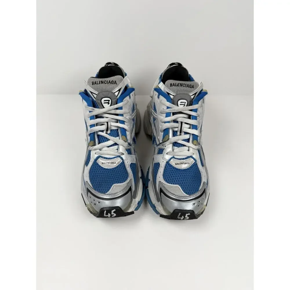 Size 45EU/12US - Balenciaga Runner White Blue Sneakers - Picture 3 of 8